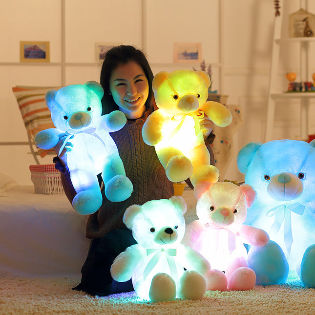 Lichtgevende teddybeer knuffel met LED verlichting