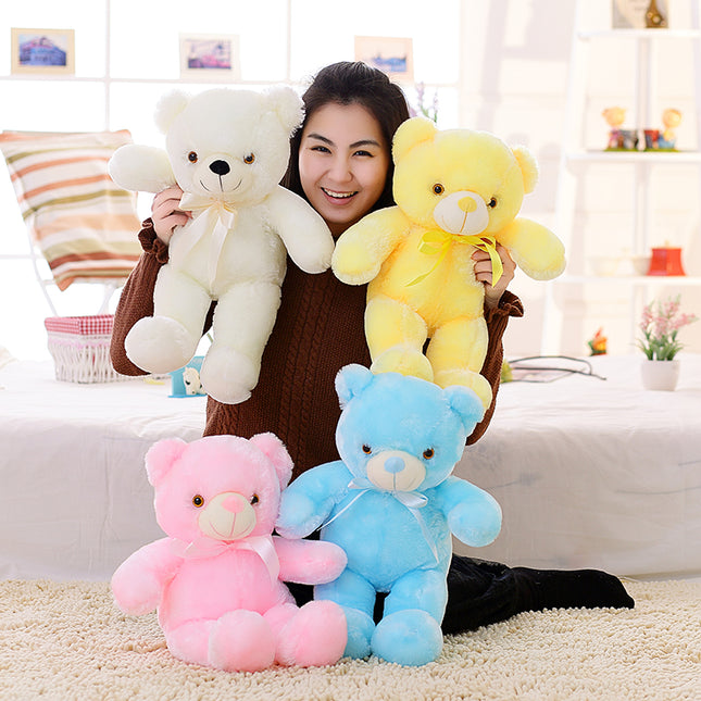 Lichtgevende teddybeer knuffel met LED verlichting