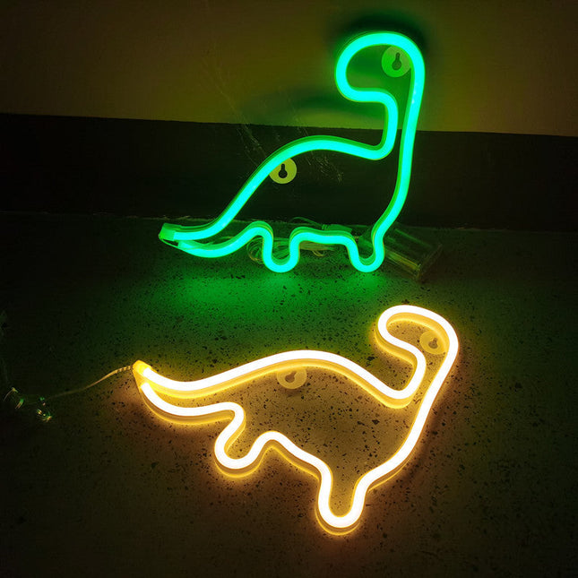Dinosaurus neon lamp voor de kinderkamer