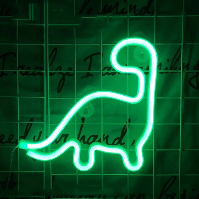 Dinosaurus neon lamp voor de kinderkamer