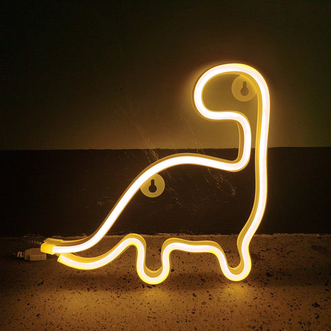 Dinosaurus neon lamp voor de kinderkamer