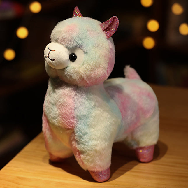 Lichtgevende lama knuffel met LED-verlichting
