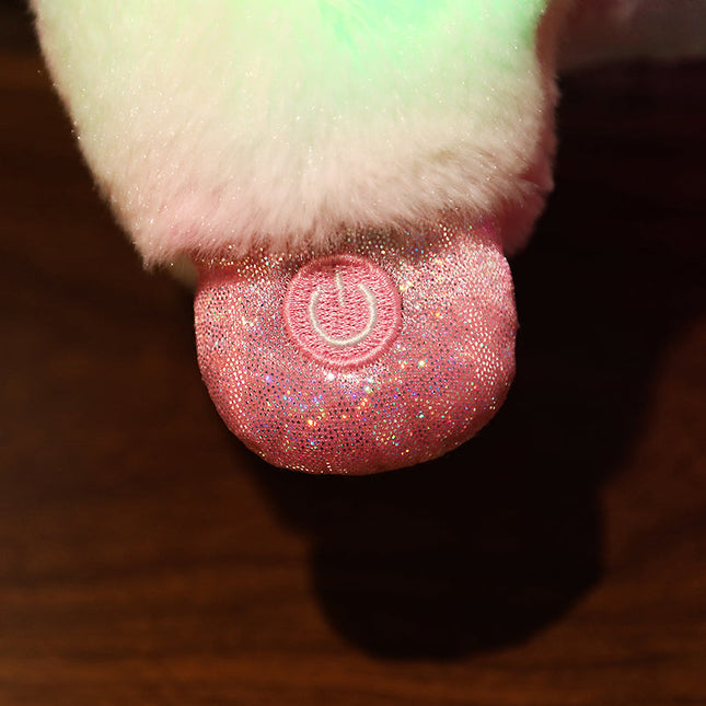 Lichtgevende lama knuffel met LED-verlichting