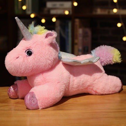 Gevleugelde eenhoorn knuffel met lichtjes