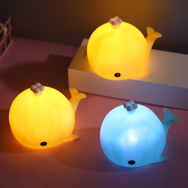 Klein walvis nachtlampje op batterijen