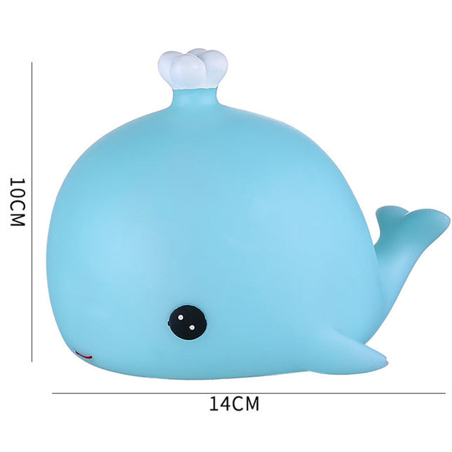 Klein walvis nachtlampje op batterijen