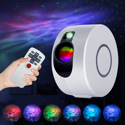 Galaxy projector met kleurrijke nevel wolk
