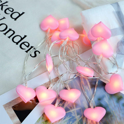 Lichtsnoer met roze hartjes kinderkamer