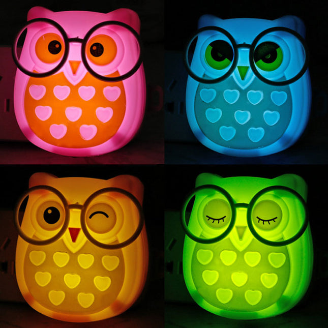 Leuk LED nachtlampje uil voor kinderen
