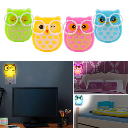 Leuk LED nachtlampje uil voor kinderen