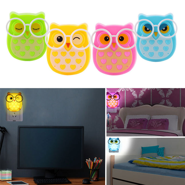 Leuk LED nachtlampje uil voor kinderen