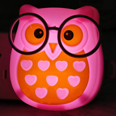 Leuk LED nachtlampje uil voor kinderen