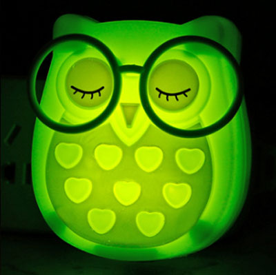 Leuk LED nachtlampje uil voor kinderen