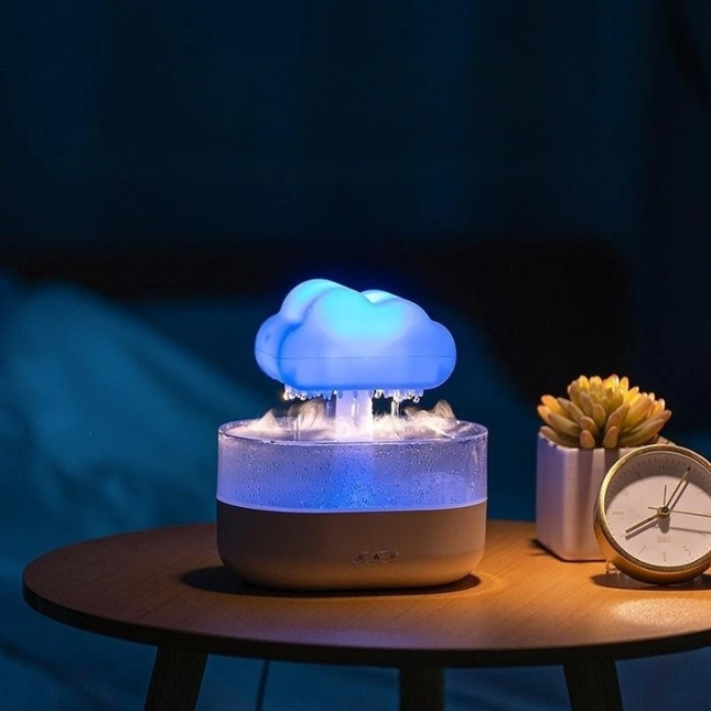 Wolk nachtlampje en luchtbevochtiger in één