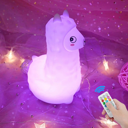 Siliconen alpaca nachtlampje met touch sensor
