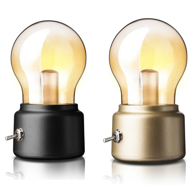 Draagbaar vintage LED gloeilamp nachtlampje