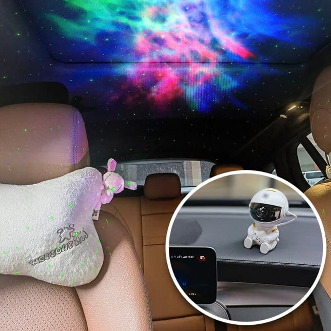 Witte astronaut sterrenprojector met gitaar