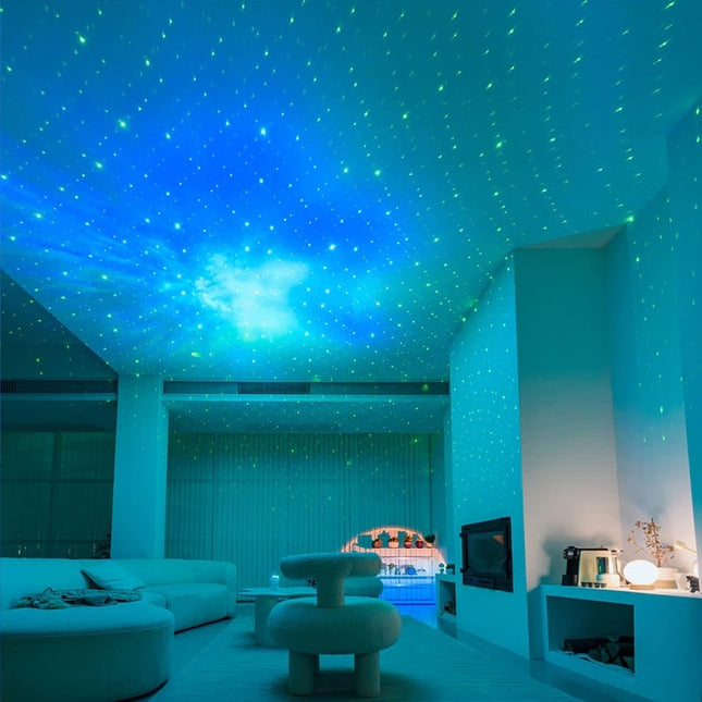 Witte astronaut sterrenprojector met gitaar