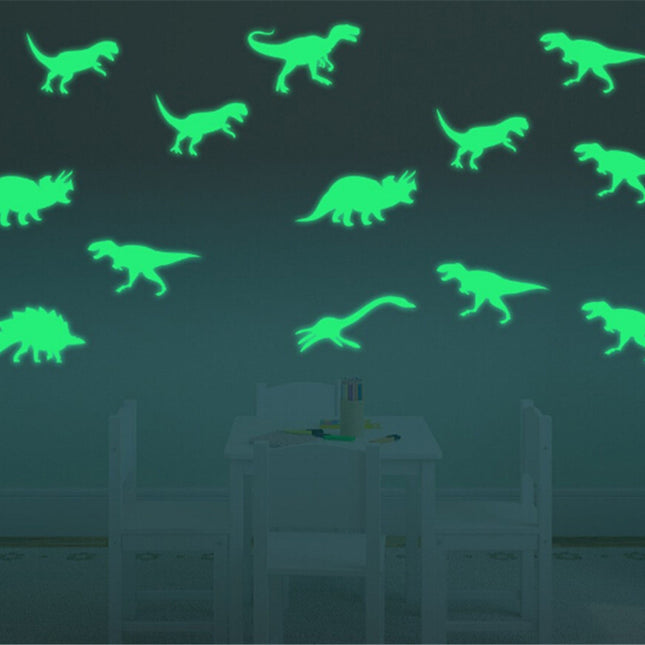 Glow-in-the-dark dinosaurus muurstickers kinderkamer