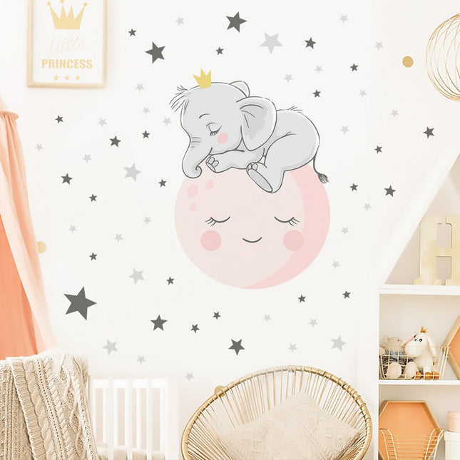 Lichtgevende muursticker olifant voor baby