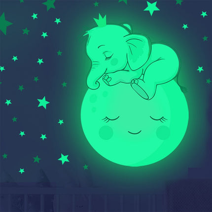 Lichtgevende muursticker olifant voor baby