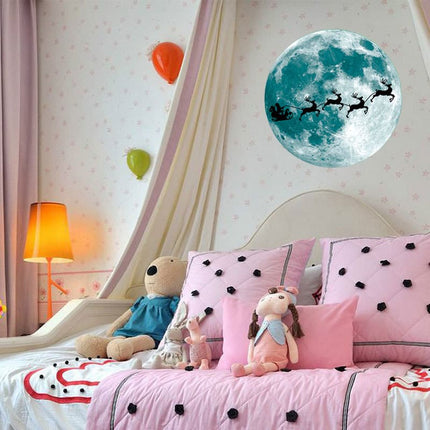 Lichtgevende 3D maan muursticker kinderkamer
