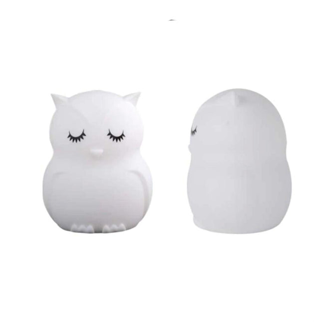 Oplaadbaar uil nachtlampje met afstandsbediening