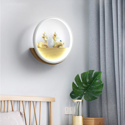 Houten Wandlamp Hert voor Kinderkamer
