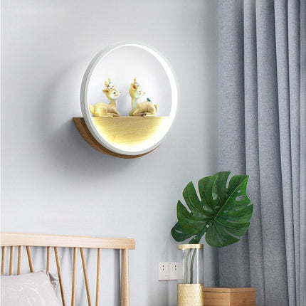Houten Wandlamp Hert voor Kinderkamer