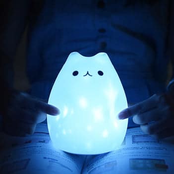 Oplaadbaar siliconen nachtlampje kat voor baby