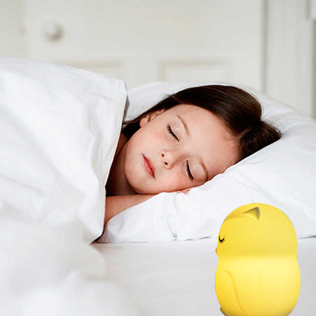 Zacht uil nachtlampje met 9 kleuren