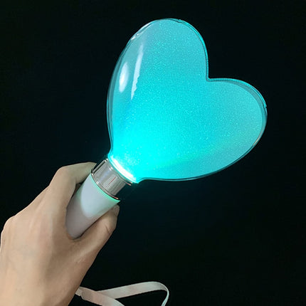 Blauw hart nachtlampje met handvat