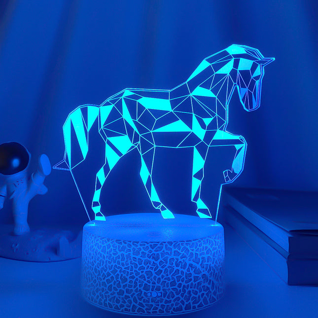 3D illusie LED nachtlamp paard