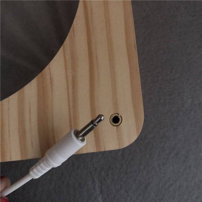 Houten design paard lamp voor nachtkastje