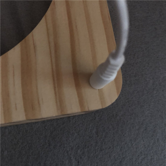 Houten design paard lamp voor nachtkastje