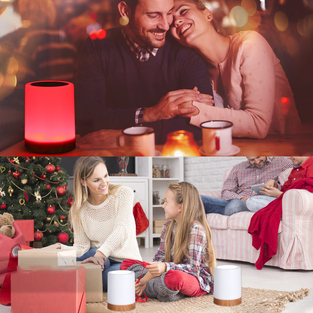 Moderne dimbare touch nachtlamp met kleuren