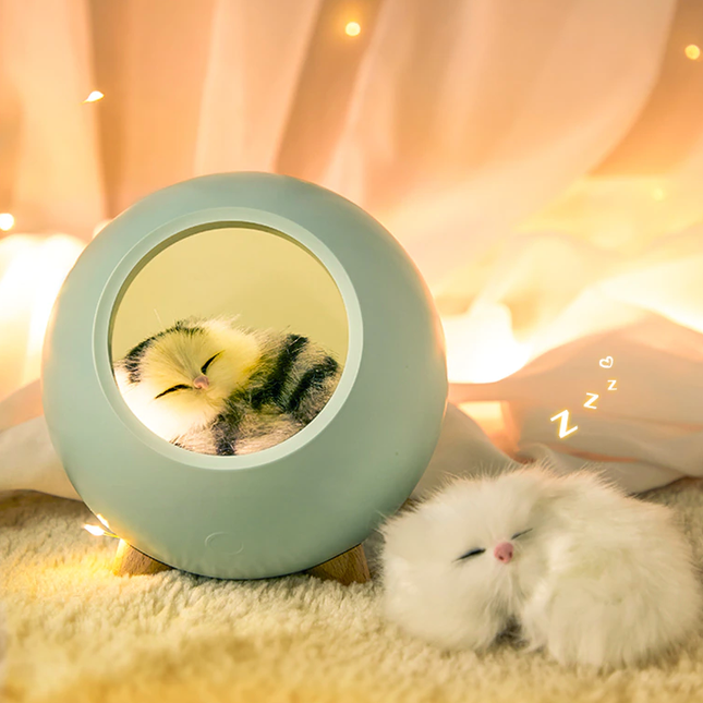 Oplaadbaar nachtlampje met slapende kat