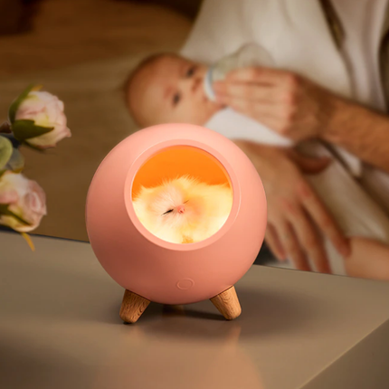 Oplaadbaar nachtlampje met slapende kat