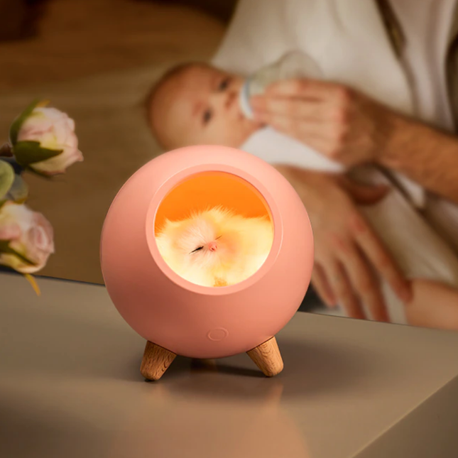 Oplaadbaar nachtlampje met slapende kat