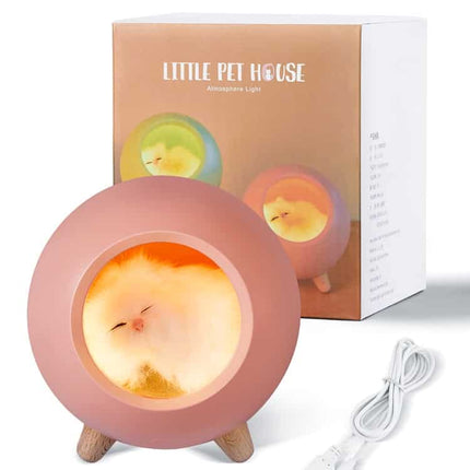 Oplaadbaar nachtlampje met slapende kat