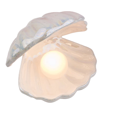 Decoratieve schelp nachtlamp met parel