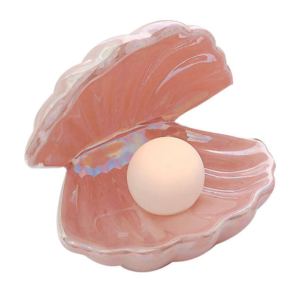 Decoratieve schelp nachtlamp met parel