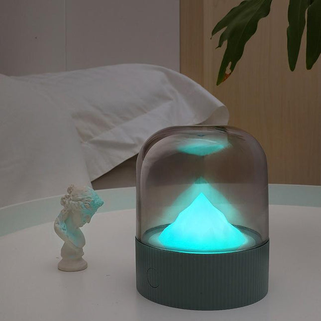 Decoratief berg nachtlampje met stolp
