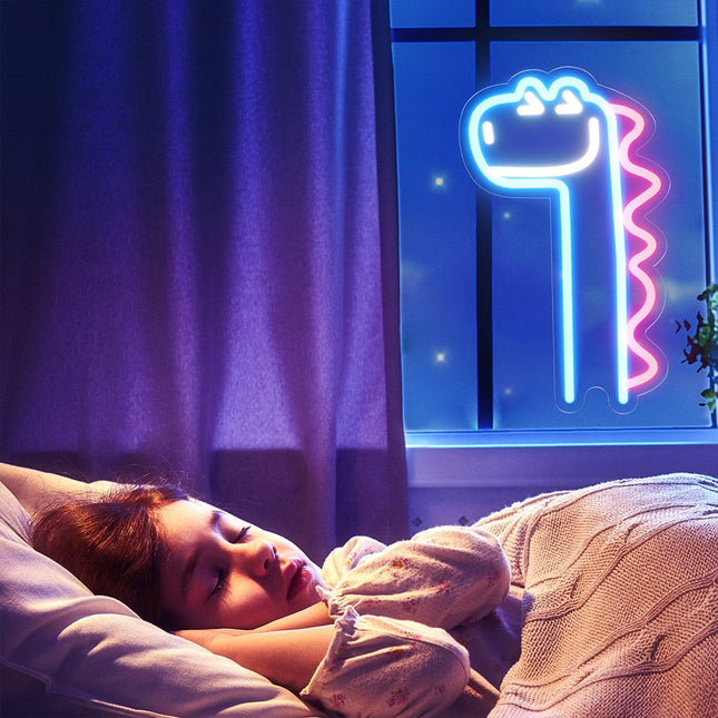 Grappig neon dinosaurus licht voor kinderkamer