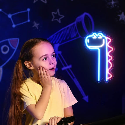 Grappig neon dinosaurus licht voor kinderkamer
