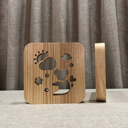 3D houten nachtlampje in koala vorm