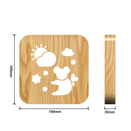 3D houten nachtlampje in koala vorm
