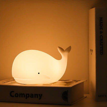Zacht siliconen walvis nachtlampje