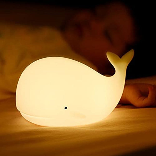 Zacht siliconen walvis nachtlampje