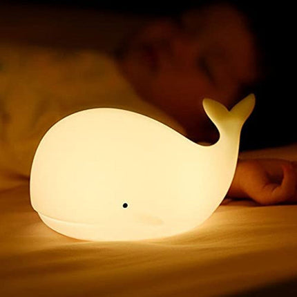 Zacht siliconen walvis nachtlampje